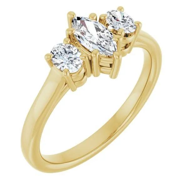 Three-Stone Engagement Ring Don's Jewelry & Design Washington, IA