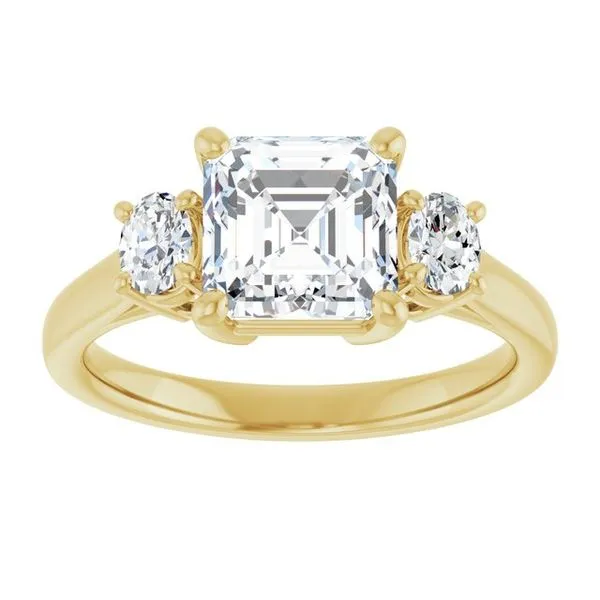 Three-Stone Engagement Ring Image 3 J. West Jewelers Round Rock, TX