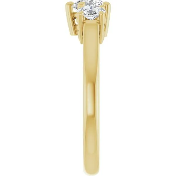 Three-Stone Engagement Ring Image 4 Arezzo Jewelers Elmwood Park, IL