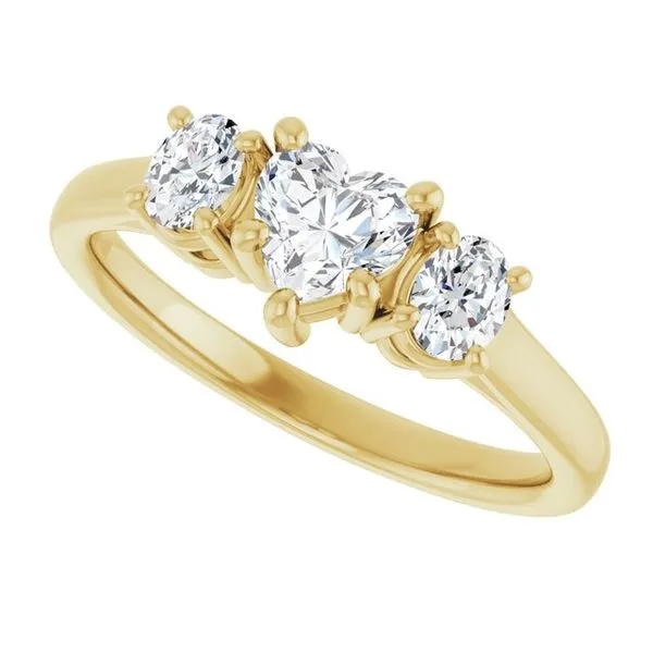 Three-Stone Engagement Ring Image 5 Austin's Fine Diamonds & Jewelry Lyndhurst, NJ