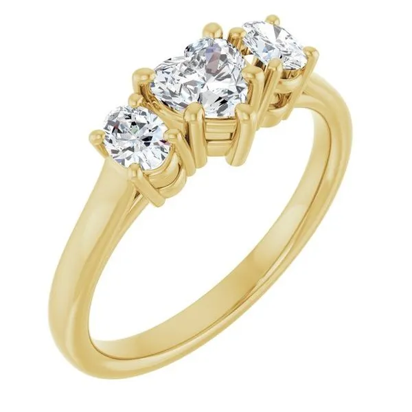 Three-Stone Engagement Ring The Ring Austin Round Rock, TX