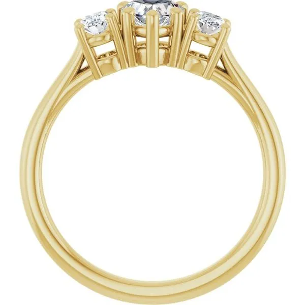 Three-Stone Engagement Ring Image 2 Hudson Valley Goldsmith New Paltz, NY