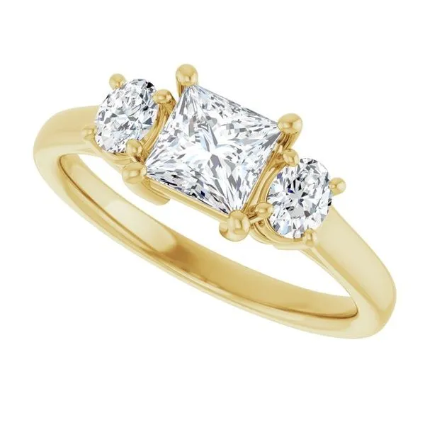 Three-Stone Engagement Ring Image 5 J. West Jewelers Round Rock, TX