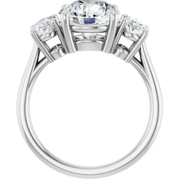 Three-Stone Engagement Ring Image 2 J. West Jewelers Round Rock, TX