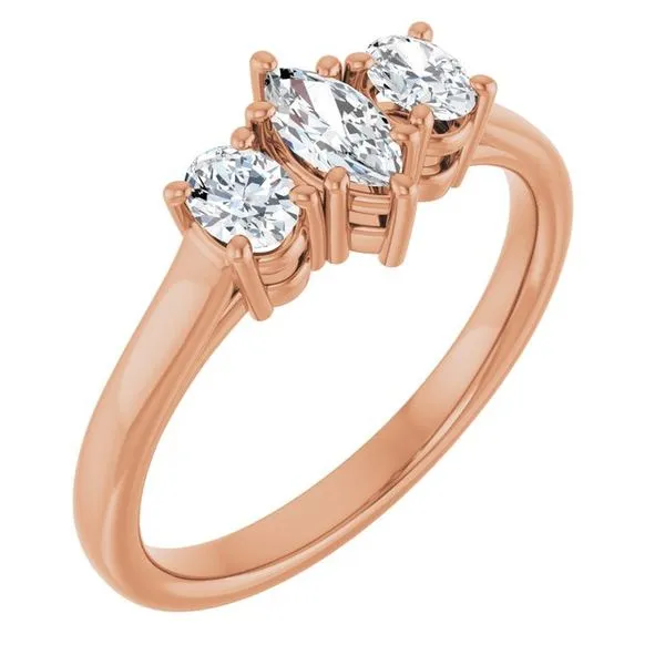 Three-Stone Engagement Ring The Ring Austin Round Rock, TX