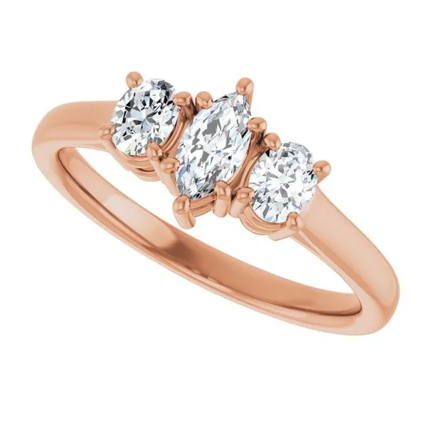 Three-Stone Engagement Ring Image 5 Mark Jewellers La Crosse, WI