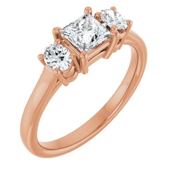 Three-Stone Engagement Ring The Ring Austin Round Rock, TX