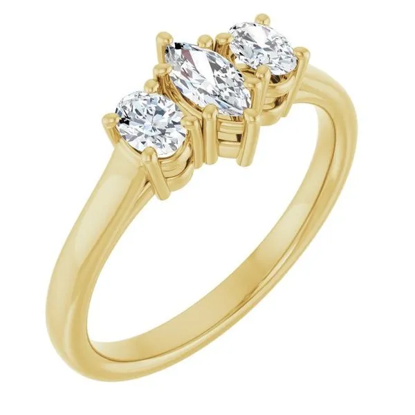 Three-Stone Engagement Ring JF Jones Jewelers Rochester, NY