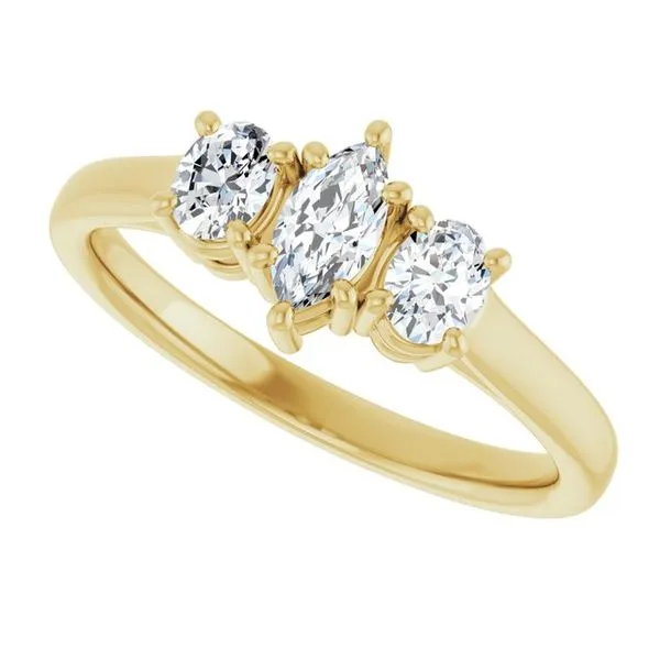 Three-Stone Engagement Ring Image 5 Arezzo Jewelers Elmwood Park, IL