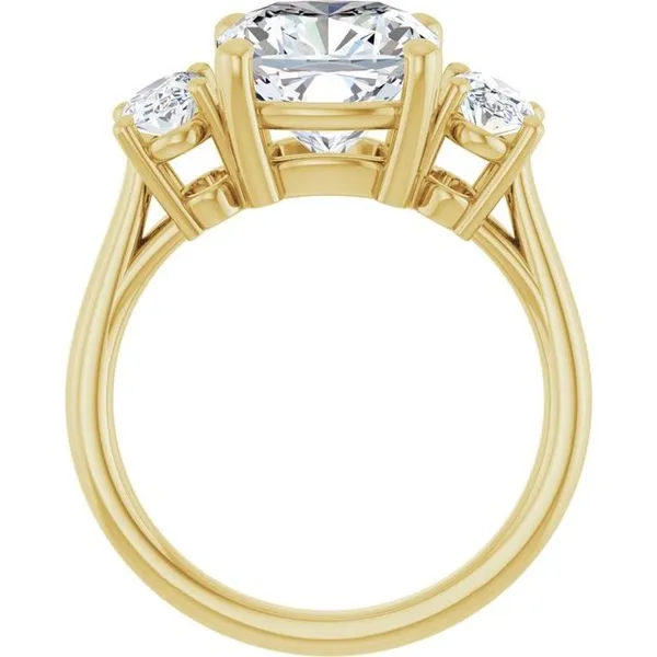 Three-Stone Engagement Ring Image 2 The Jewelry Source El Segundo, CA