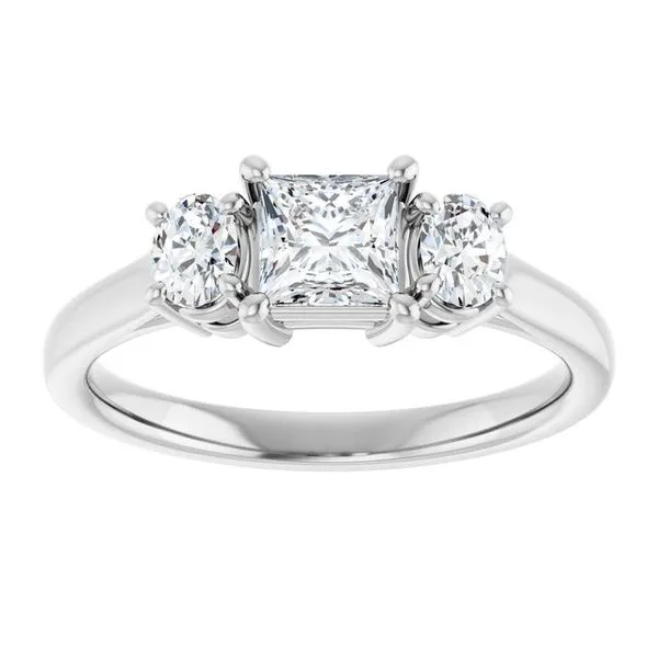 Three-Stone Engagement Ring Image 3 Arezzo Jewelers Elmwood Park, IL