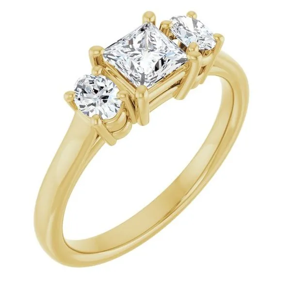 Three-Stone Engagement Ring The Ring Austin Round Rock, TX