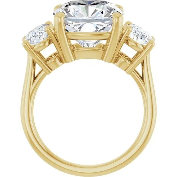 Three-Stone Engagement Ring Image 2 JF Jones Jewelers Rochester, NY