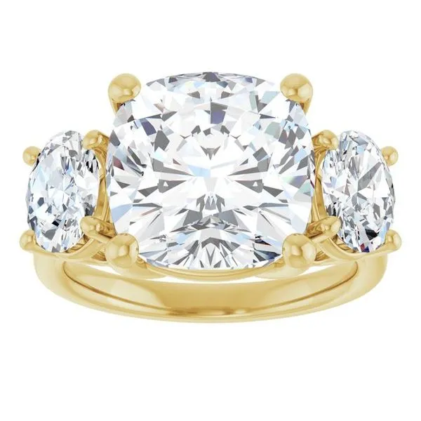 Three-Stone Engagement Ring Image 3 J. West Jewelers Round Rock, TX