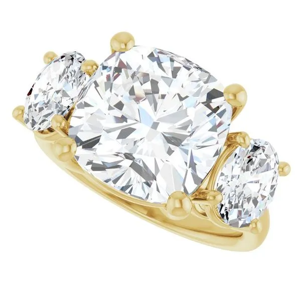 Three-Stone Engagement Ring Image 5 Clater Jewelers Louisville, KY