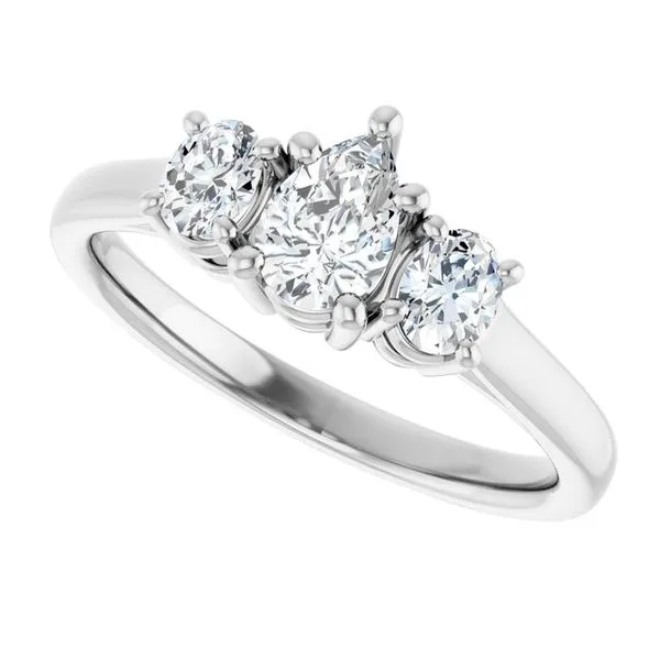 Three-Stone Engagement Ring Image 5 Austin's Fine Diamonds & Jewelry Lyndhurst, NJ
