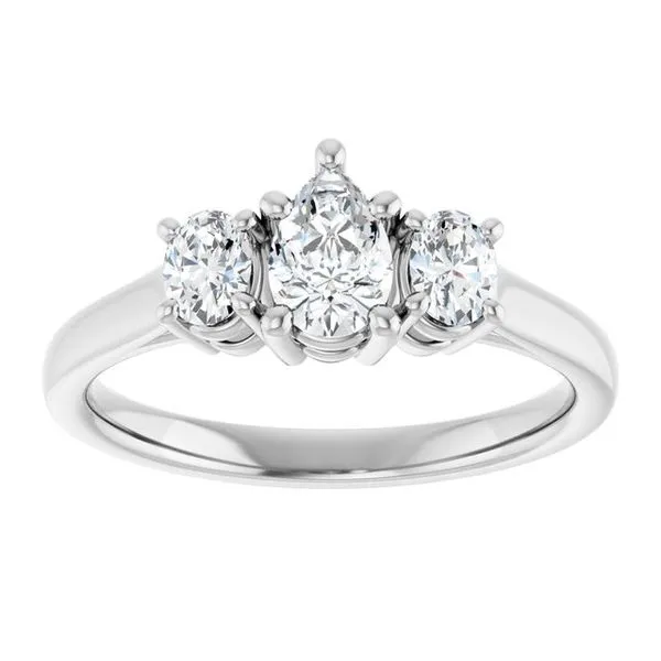 Three-Stone Engagement Ring Image 3 JF Jones Jewelers Rochester, NY
