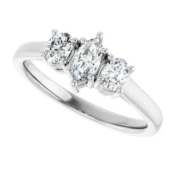 Three-Stone Engagement Ring Image 5 Jimmy Smith Jewelers Decatur, AL