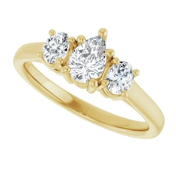 Three-Stone Engagement Ring Image 5 Vulcan's Forge LLC KANSAS CITY, MO