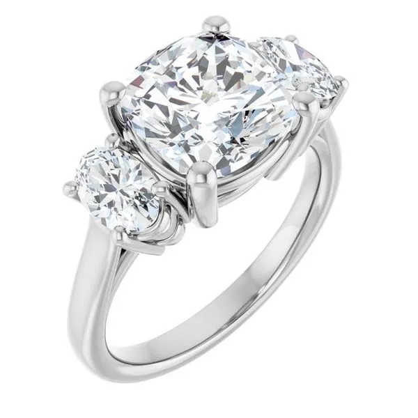 Three-Stone Engagement Ring Ocean View Jewelers Millville, DE