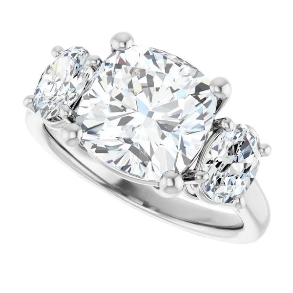 Three-Stone Engagement Ring Image 5 JF Jones Jewelers Rochester, NY