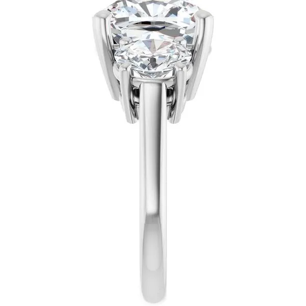 Three-Stone Engagement Ring Image 4 Arezzo Jewelers Elmwood Park, IL