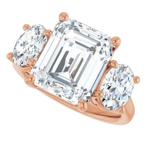 Three-Stone Engagement Ring Image 5 J. West Jewelers Round Rock, TX