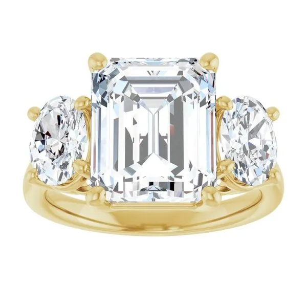 Three-Stone Engagement Ring Image 3 Vulcan's Forge LLC KANSAS CITY, MO