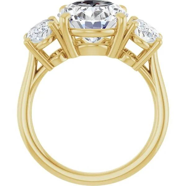 Three-Stone Engagement Ring Image 2 Vulcan's Forge LLC KANSAS CITY, MO