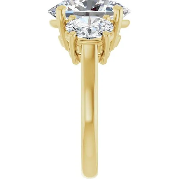 Three-Stone Engagement Ring Image 4 Arezzo Jewelers Elmwood Park, IL