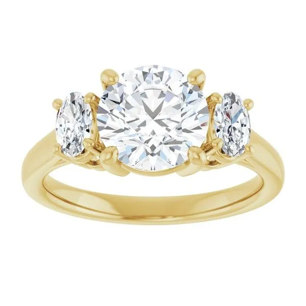 Three-Stone Engagement Ring Image 3 Austin's Fine Diamonds & Jewelry Lyndhurst, NJ