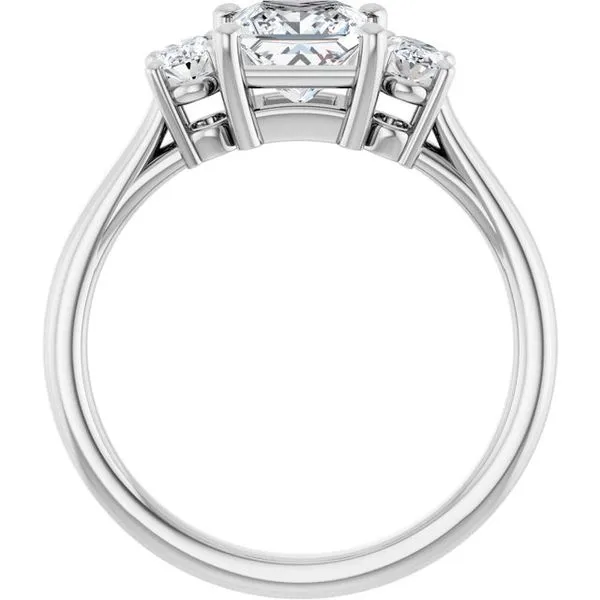Three-Stone Engagement Ring Image 2 Michael Szwed Jewelers Longmeadow, MA