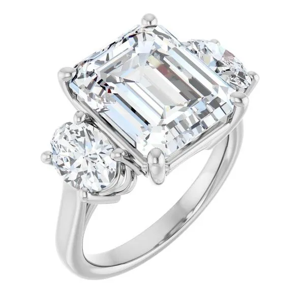 Three-Stone Engagement Ring Hudson Valley Goldsmith New Paltz, NY