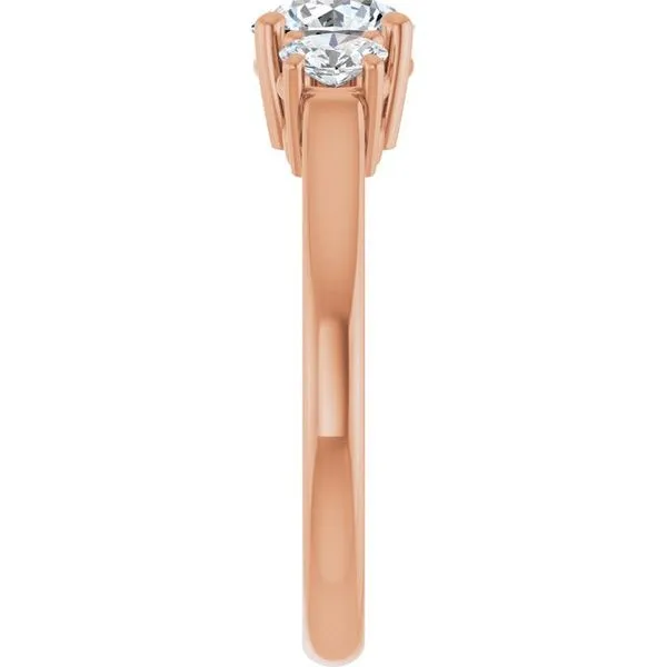 Three-Stone Engagement Ring Image 4 Hudson Valley Goldsmith New Paltz, NY