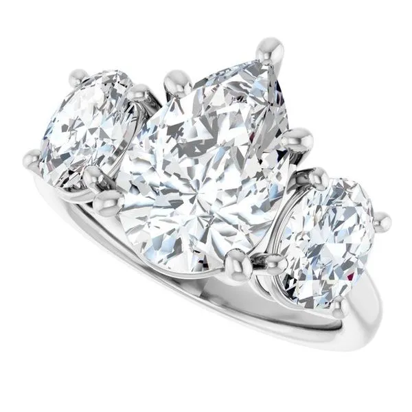 Three-Stone Engagement Ring Image 5 JF Jones Jewelers Rochester, NY