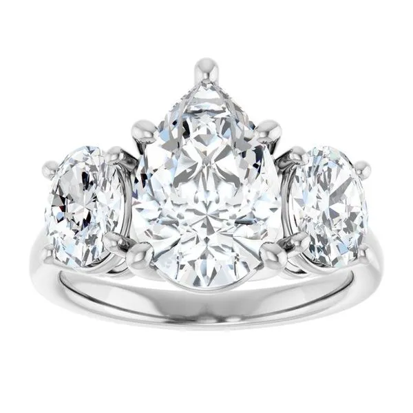 Three-Stone Engagement Ring Image 3 Michael Szwed Jewelers Longmeadow, MA