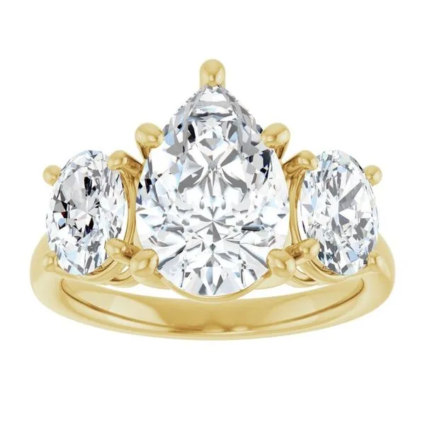 Three-Stone Engagement Ring Image 3 Vulcan's Forge LLC KANSAS CITY, MO