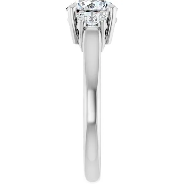 Three-Stone Engagement Ring Image 4 JF Jones Jewelers Rochester, NY