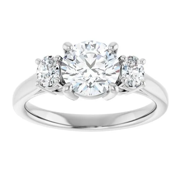 Three-Stone Engagement Ring Image 3 Austin's Fine Diamonds & Jewelry Lyndhurst, NJ