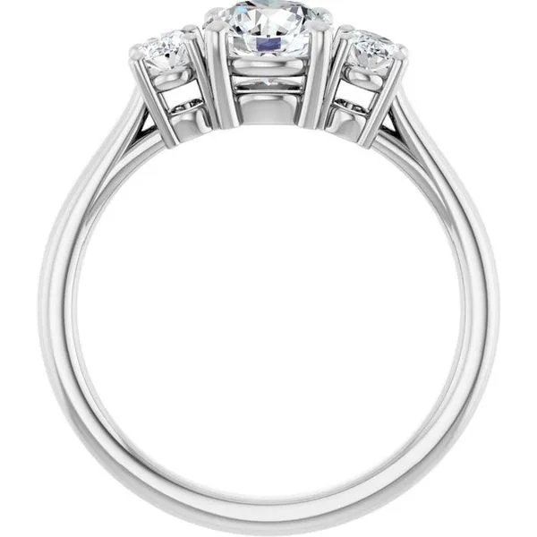 Three-Stone Engagement Ring Image 2 Vulcan's Forge LLC KANSAS CITY, MO