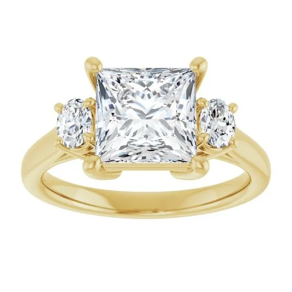 Three-Stone Engagement Ring Image 3 Morin Jewelers Southbridge, MA