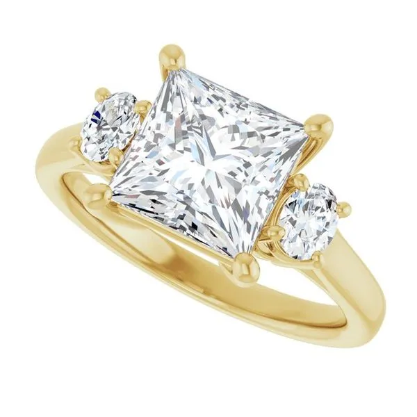 Three-Stone Engagement Ring Image 5 Vulcan's Forge LLC KANSAS CITY, MO