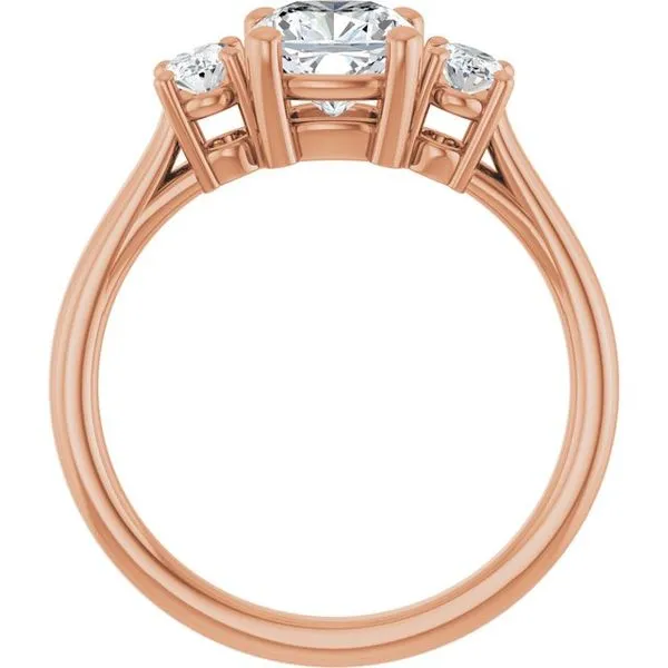 Three-Stone Engagement Ring Image 2 Hudson Valley Goldsmith New Paltz, NY