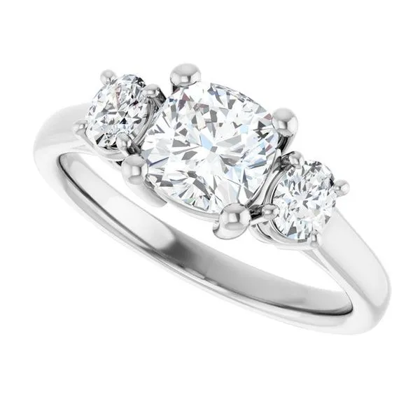 Three-Stone Engagement Ring Image 5 Clater Jewelers Louisville, KY