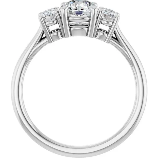 Three-Stone Engagement Ring Image 2 J. West Jewelers Round Rock, TX