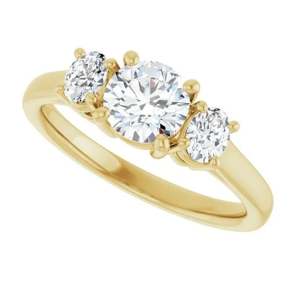 Three-Stone Engagement Ring Image 5 J. West Jewelers Round Rock, TX