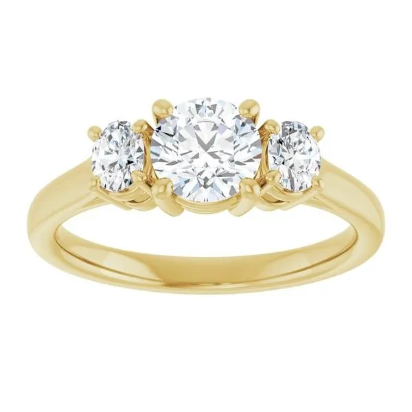 Three-Stone Engagement Ring Image 3 Arezzo Jewelers Elmwood Park, IL