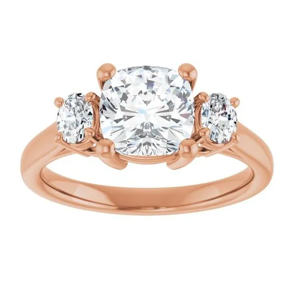 Three-Stone Engagement Ring Image 3 JF Jones Jewelers Rochester, NY