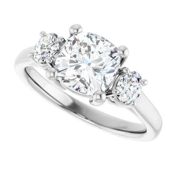 Three-Stone Engagement Ring Image 5 Vulcan's Forge LLC KANSAS CITY, MO