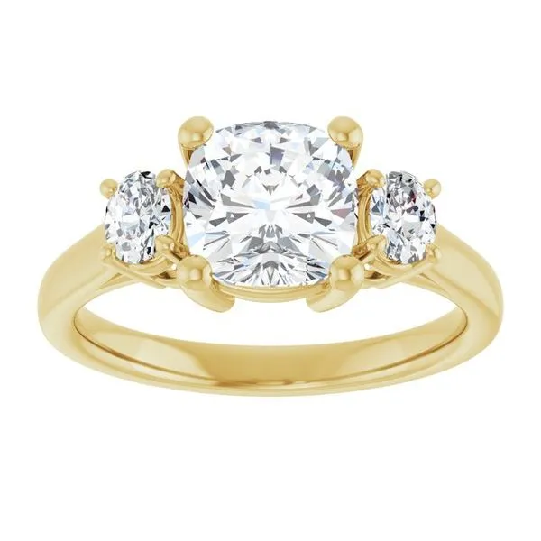 Three-Stone Engagement Ring Image 3 Ocean View Jewelers Millville, DE